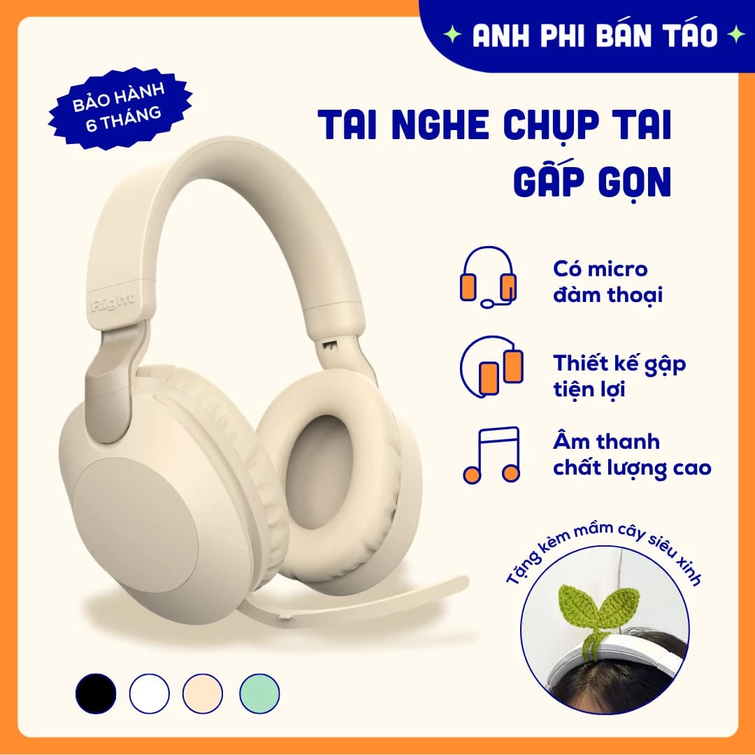 Headphone Tai Nghe Bluetooth Chụp Tai Có Micro Hàng Chính Hãng 