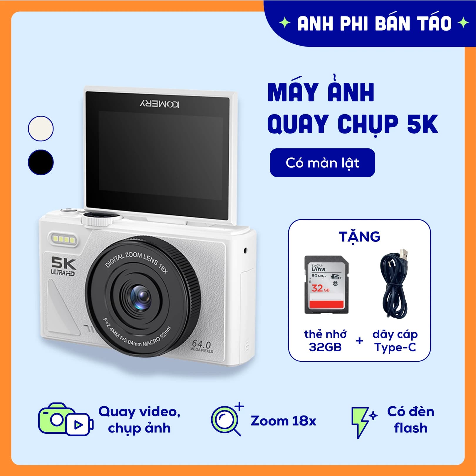 Máy Quay Chụp Ảnh Digital M10 UltraHD